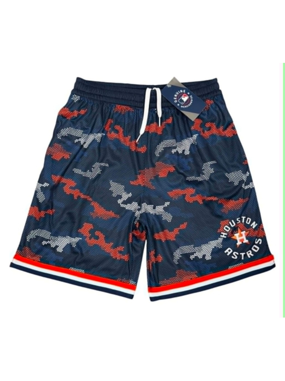 Houston Astros Shorts Camo Active Basketball Boys Large NWT